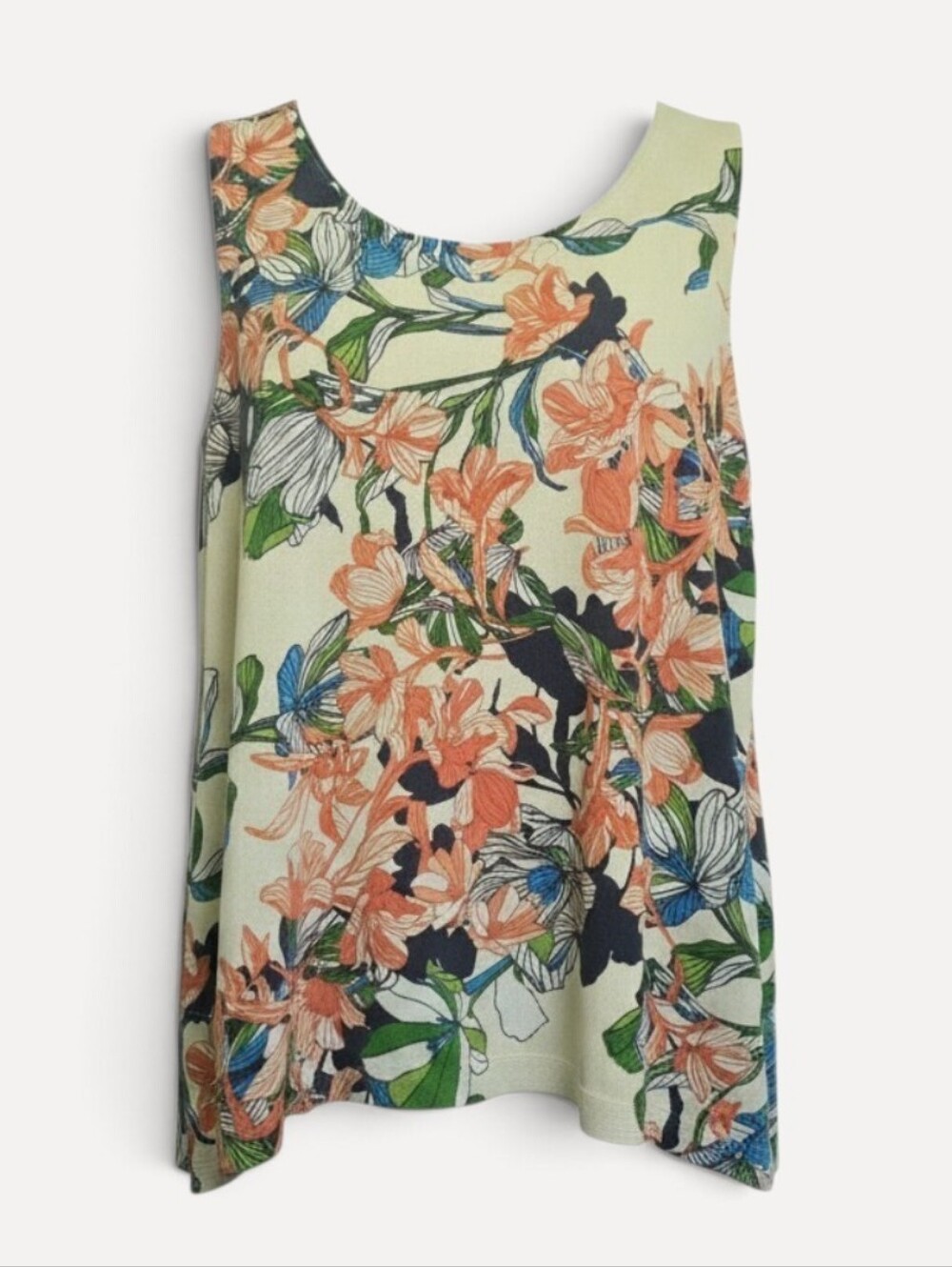 Chico's Tropical Floral Tank Size 3 (16/18)